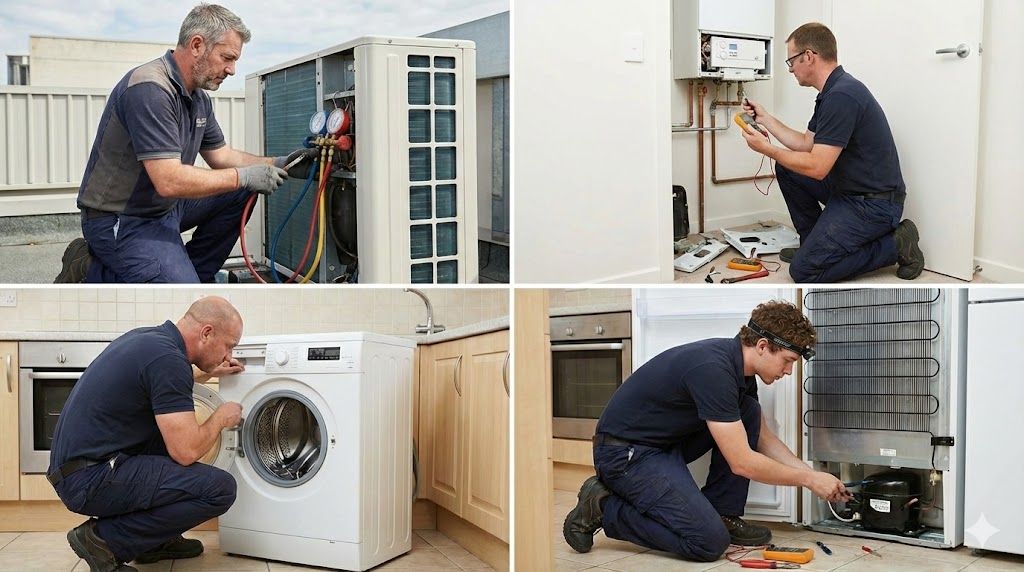 Técnicos certificados de ReparaYa reparando electrodomésticos